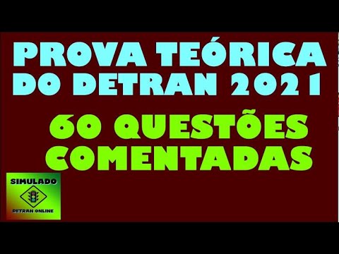 SIMULADO DETRAN 2021: COMO PASSAR NA PROVA, 60 QUESTÕES MAIS COBRADAS no DETRAN, Auto + Moto