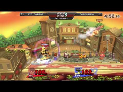 Midwest Mayhem 8 Top 24 Losers: E2C l Darkshad (Ryu) vs. Fable l 8BitMan (R.O.B.)