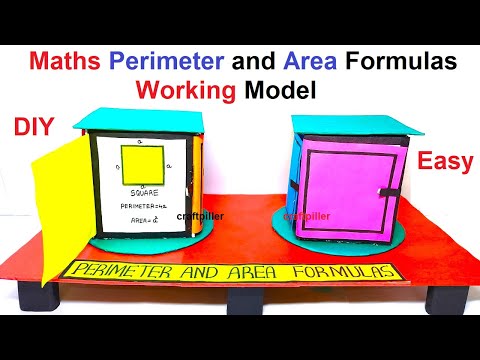 maths perimeter and area formulas working model maths tlm diy craftpiller