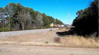 preview picture of video 'Union Pacific #4494 & 5114 @ Harmony Grove, AR - 12/18/2012  1:46 PM'