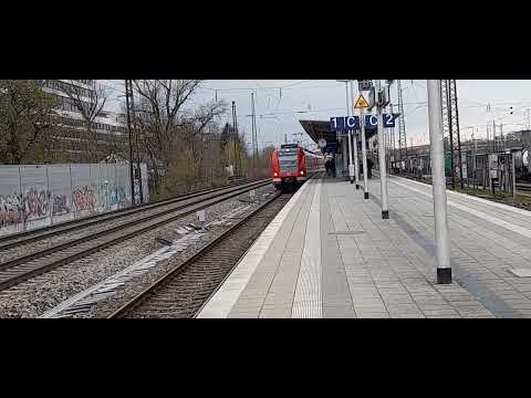 [Von Bogenhausen nach Haar(Aufenthalt in Berg am Laim)] Ein und Ausfahrt einer S4 nach Trudering