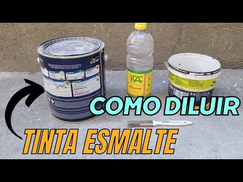 Learn an easy way to dilute enamel paint with solvent.