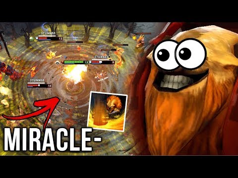 Miracle- Earthshaker Back to Meta at Mid EPIC Echo Slam VS w33 Ember Spirit - Dota 2