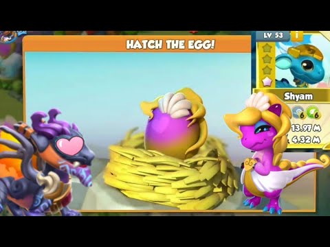 Hatching APHRODITE DRAGON (DIVINE)+HERMES LEVEL 53 & 5 CHARGE in #dragon_mania_legends #DML