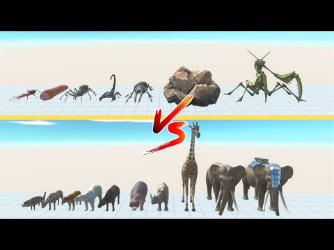 Hard Tournament | Modern Mammals vs Giant Invertebrates - Animal Revolt Battle Simulator