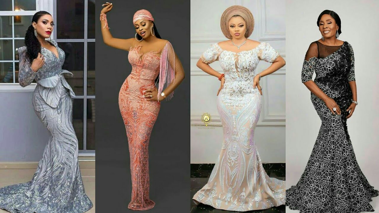 DENTELLE : TENUES DE SOIRÉE , TENUES DE CÉRÉMONIE , MODÈLE EN DENTELLE , OWAMBE STYLES 2021