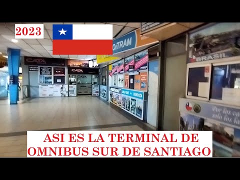 Asi é o terminal de ônibus SUR de SANTIAGO.