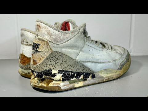 1994 Jordan 3 White Cement Restoration - From Trashed To Treasure!