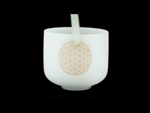 Meinl 8" Flower of Life Crystal Singing Bowl (PCSB8FOL) | Unlimited Singing Bowls