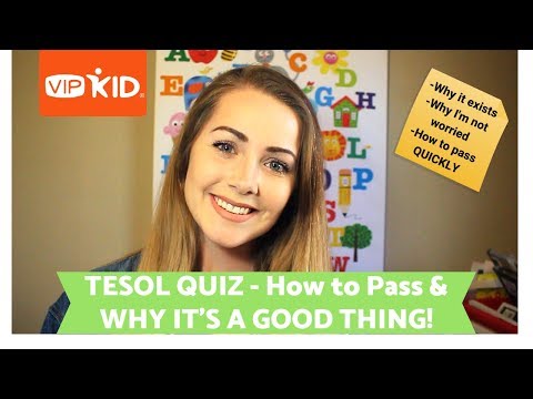 Part of a video titled VIPKID TESOL QUIZ - HOW TO PASS and WHY IT EXISTS?? - YouTube