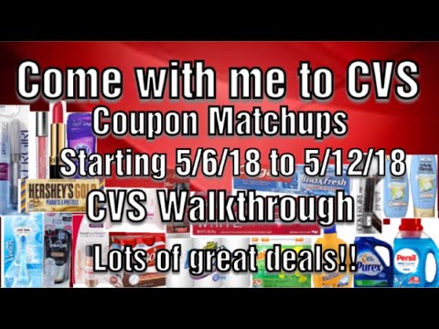 Come with me to CVS. CVS Walkthrough Coupon Matchups for Deals starting 5/6/18 to 5/12/18. Video