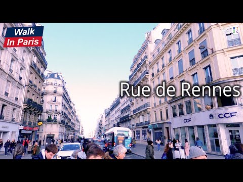 Rue de Rennes (4K) | Paris Walking Tour 2025