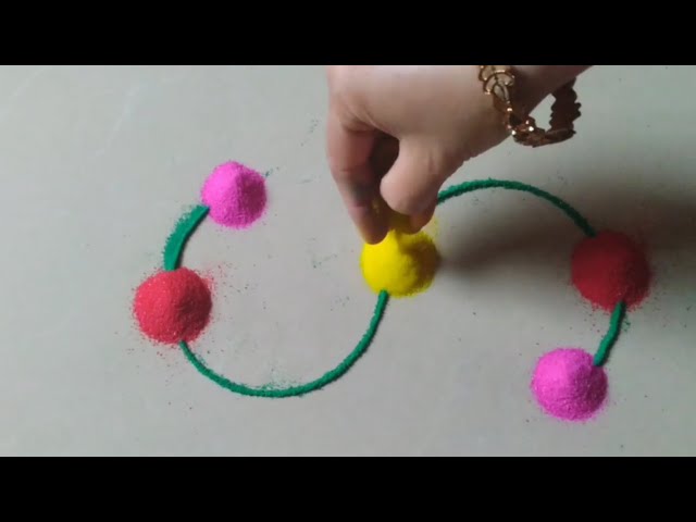 Easy rangoli design by jyoti raut