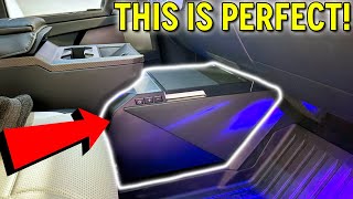 Cybertruck Center Console Floor Fridge Install + Review - TesStudio