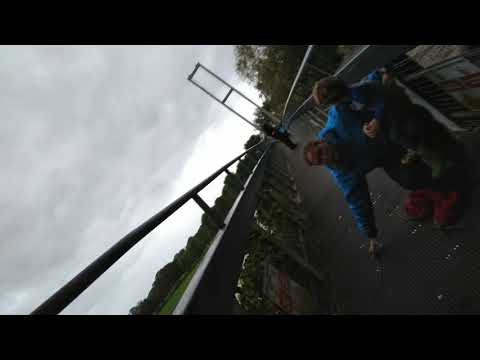 River Taff just bursting it's banks at Blackweir