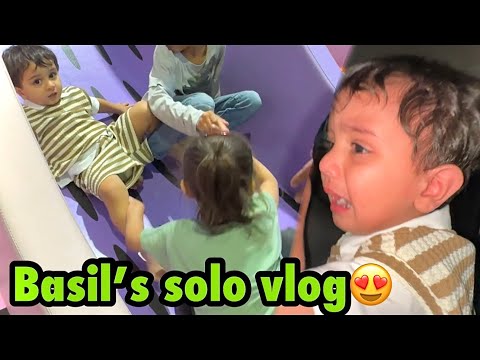 Basil ne bachi ko slide se neeche gira diya😂 | saba ko nacha kar rakhdiya😂