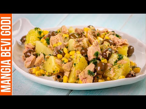 INSALATA DI PATATE con tonno mais e olive: una DELIZIA da provare OGGI STESSO