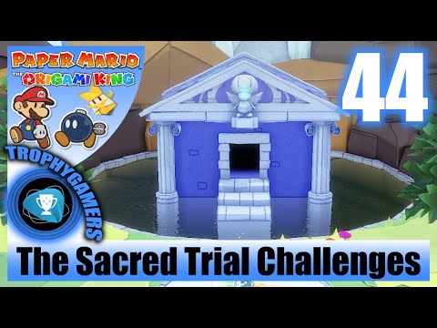 Paper Mario The Origami King - The Sacred Trial Challenges - Power, Wisdom & Courage Orbs Part 44