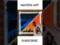 Day and Night Scenery Drawing | Oil pastel drawing for beginners | Naveen Art