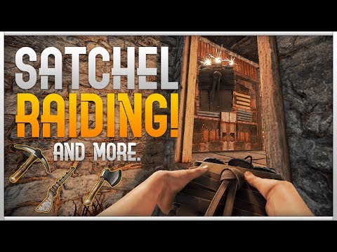 SATCHEL CHARGE RAIDING OUR NEIGHBOURS BASE! - Rust Duo Survival #4