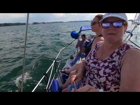 O'Day 26 in 15 knot on Lake Lanier