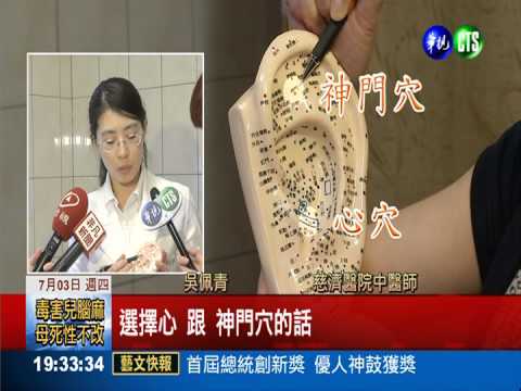 按摩耳穴搭散瞳劑 防止近視加深