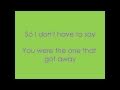 Katy Perry - The one that got away lyrics 