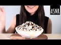 ASMR Eating Sounds Banana Nice Cream With Crunchy Toppings Lip Smacking No Talking