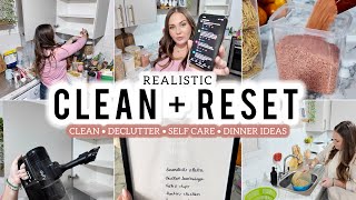 Clean and declutter | Sunday reset | cleaning motivation | dinner ideas & self care 🩷