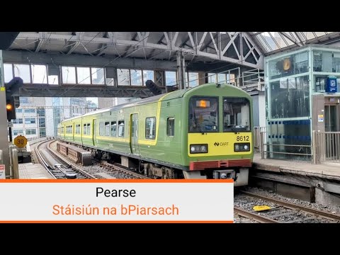 Irish Rail 8510 class Dart Train 8612 arrives into Dublin Pearse.