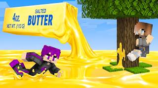 تسونامي الزبدة العملاقة بيكبر كل دقيقة في ماين كرافت! 😱🧈