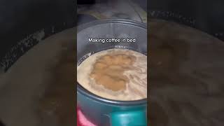 Making coffee in bed