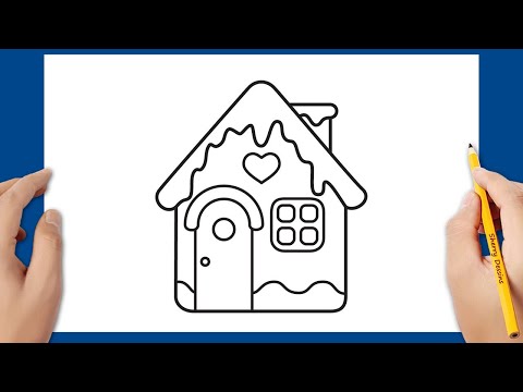Comment dessiner une maison en pain d'épice 🎅