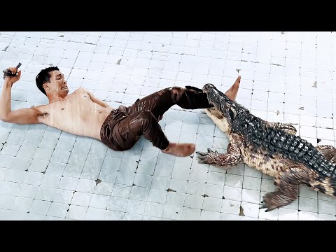 A couple got trapped in a 25-foot-deep abandoned pool and there was a crocodile inside