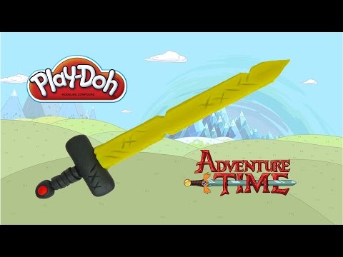 play doh adventure time Finn's Golden Sword - how to make with playdoh
