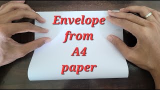Easy envelope from A4 paper template (printable)