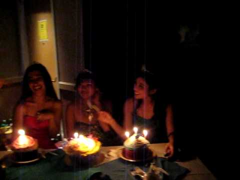 Singing Happy Birthday to Samina Rochelle &Ethel at their B&W Party