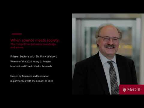 Friesen Lecture 2021 with Sir Mark Walport