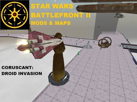 Star Wars Battlefront 2 Mods & Maps: Coruscant - Droid Invasion 1080p 60fps HD