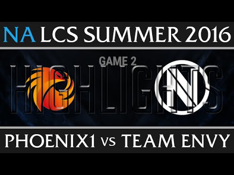 Phoenix1 vs Team Envy Game 2 Highlights, NA LCS W9D1 Summer 2016 Season 6, P1 vs NV G2