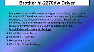 Steps to Fix Brother Printer hl 2270W Drum Light Error