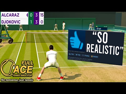 This Tennis game is AMAZING! (Full ace tennis simulator)