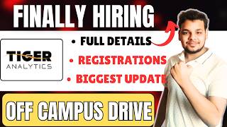 Tiger Analytics Announced Hiring | Off Campus Job Drives for 2026, 2025 Batch | Freshers Jobs