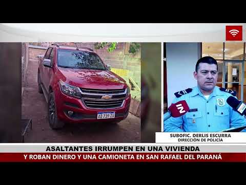 ROBAN CAMIONETA Y DINERO TRAS ASALTO DOMICILIARIO EN SAN RAFAEL DEL PNÁ.