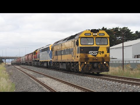 SSR Loaded and Empty Grain Trains In Melbourne - 4MC4 and 4CM1