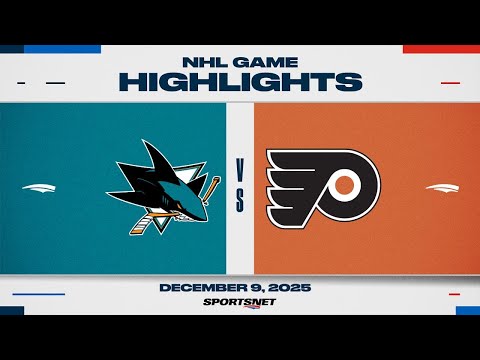 NHL Highlights | Sharks vs. Flyers - December 9, 2025
