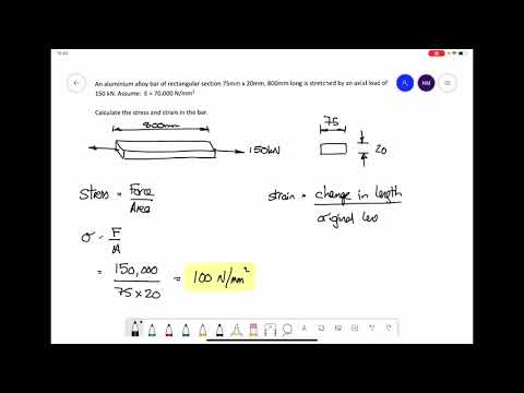 Simple Stress Strain Calculations - Example 1