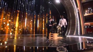 Chris Rock had to bring some crates out so Tremblay could reach the mic in what might be the cutest Oscar moment ever. The award went to Stutterer, which is about a man with a speech impediment. Watch Stutterer on YouTube. 