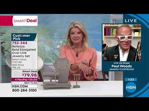 Bellezza Bronze Bold Elongated Oval Link Necklace and Br...