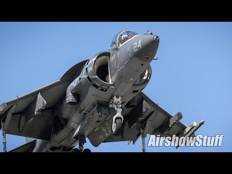 USMC AV-8B Harrier Demo "From the Ditch" - EAA AirVenture Oshkosh 2015